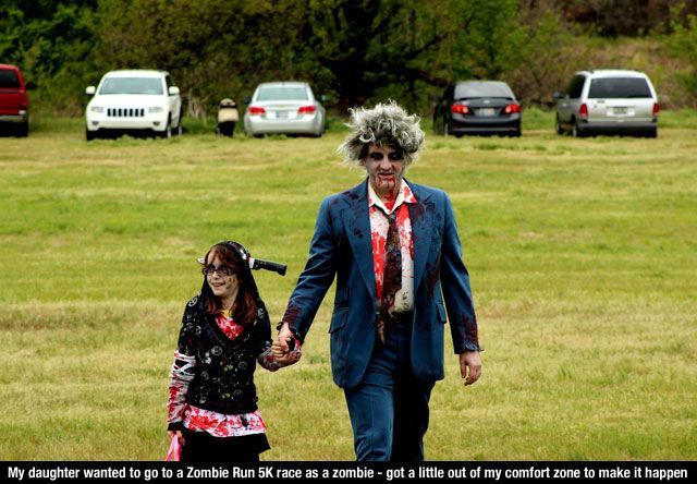 zombie dad and girl